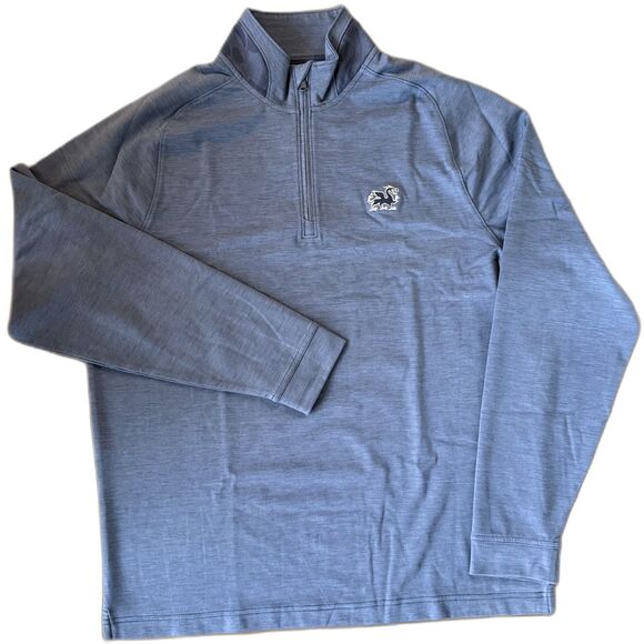Johnnie-O Easton Prep-Formance Quarter Zip Pullover Blue Camo Collar Men’s M - Picture 2 of 11